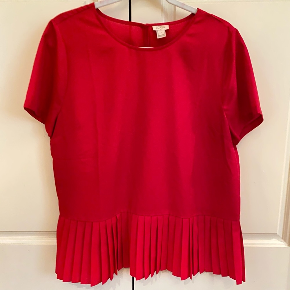 J Crew red blouse
